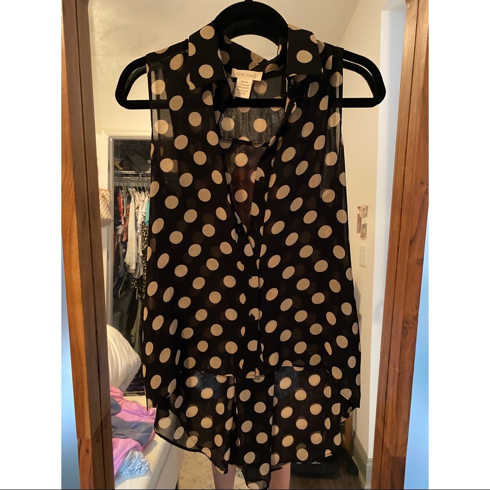 Polkadot Sheer Blouse